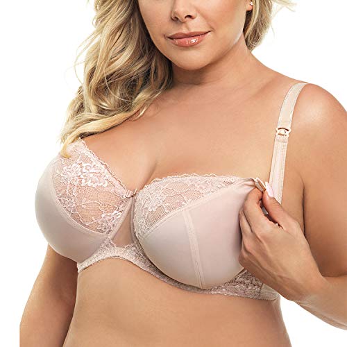Gorsenia Still-BH Dame Umstandsmode Spitze Bügel Regulierbar MK15 Amy, Beige,70I von Gorsenia