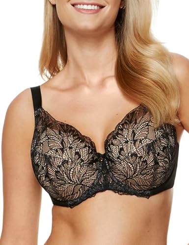 Gorteks Damen Harlow-b4 Gepolsterter BH, Schwarz, 80D EU von Gorteks