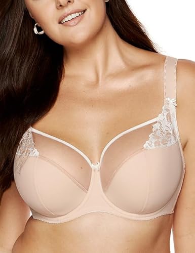 Gorteks Lingerie EGERIE-B3 halb gepolsterter BH mit Stickerei, Komfort BH Damen mit Bügel, große Größen Damen Unterwäsche, BH für große und kleine Brüste – 80B, Beige Gorteks Lingerie EGERIE-B3 halb gepolsterter BH mit Stickerei, Komfort BH Damen mit Bügel, große Größen Damen Unterwäsche, BH für große und kleine Brüste – 80B, Beige von Gorteks