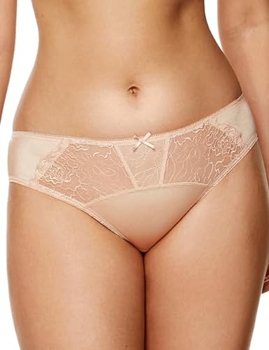 Gorteks Pamela-F Panty, Spitzenhöschen, Nahtloses Höschen, Baumwollschritt, Komfort – 46, Beige von Gorteks