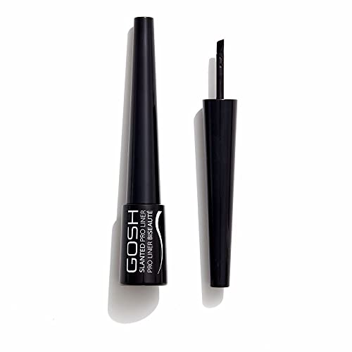 GOSH Slanted Pro Liner Eyeliner 001 - Intensiv Schwarzer Flüssiger Eyeliner 3 Ml von GOSH