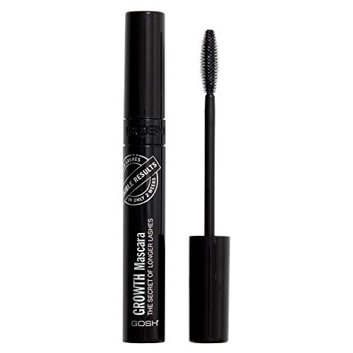 GOSH Growth Mascara für lange & dichte Wimpern mit Wachstums-Effekt I intensiv schwarze Wimperntusche I definierte Wimpern durch feine Borsten I Wimpernwachstum bei täglicher Anwendung I parfümfrei von GOSH