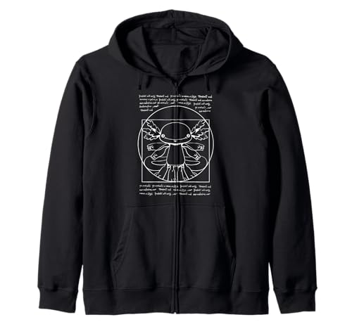 Axolotl Shirt - Lustig Vitruvian Man Art Renaissance Axolotl Kapuzenjacke von GoshWow