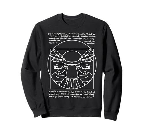 Axolotl Shirt - Lustig Vitruvian Man Art Renaissance Axolotl Sweatshirt von GoshWow