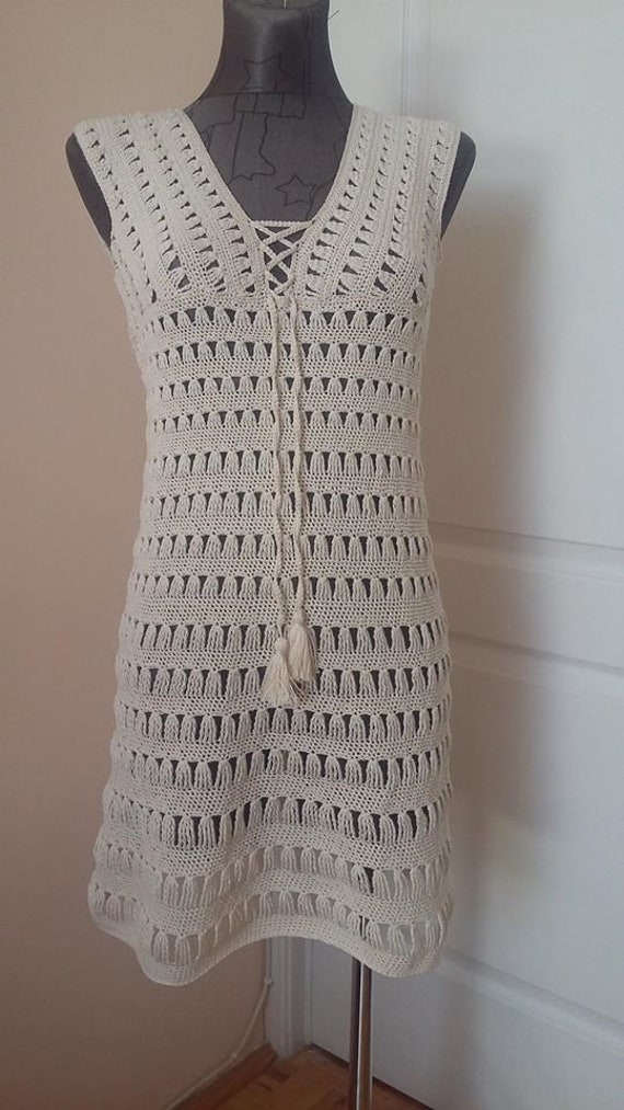 Gehäkeltes Kleid - Sommer Von Jennifer Aniston Auf Bestellung Handarbeit Größe 34 36 Großhandelspreise Verfügbar Gehäkeltes Kleid - Sommer Von Jennifer Aniston Auf Bestellung Handarbeit Größe 34 36 Großhandelspreise Verfügbar von Goshia