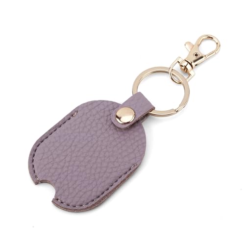 Gosknor Autoschlüssel Hülle, Lederhülle für Autoschlüssel Ersatz für Kaputte Autoschlüsselschlaufe Autoschlüsselschutz Autoschlüsselhalter für Mann und Frau (Lila Grau) von Gosknor