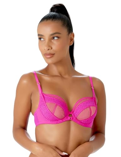 Gossard Damen Envy Non Padded Bra Plunge-BH, Halbtransparent, Pink Glo, 80G Gossard Damen Envy Non Padded Bra Plunge-BH, Halbtransparent, Pink Glo, 80G von Gossard