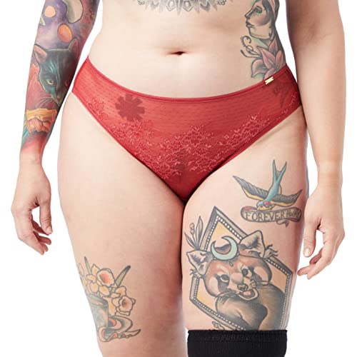 Gossard Damen Glänzende Spitze Unterwäsche, Himbeerrot, 36 von Gossard