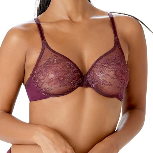 Gossard Damen Glänzender Spitze BH, Durchsichtig, Feige, 70B von Gossard