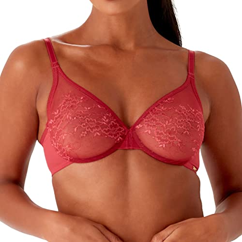 Gossard Damen Glänzender Spitze BH, Himbeerrot, 75B von Gossard