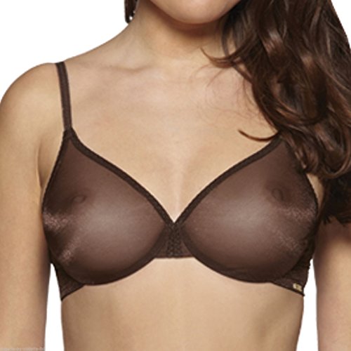 Gossard Damen Glossies Sheer Moulded Bra Geformter BH, Durchsichtig, Sattes Braun, 80C von Gossard