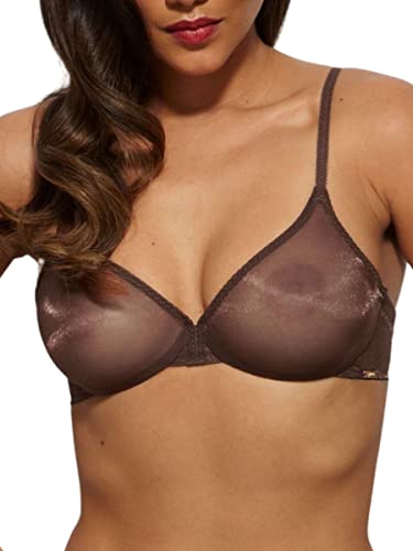 Gossard Damen Glossies Sheer Moulded Bra BH, Durchsichtig, Braun (Rich Brown), 85C von Gossard