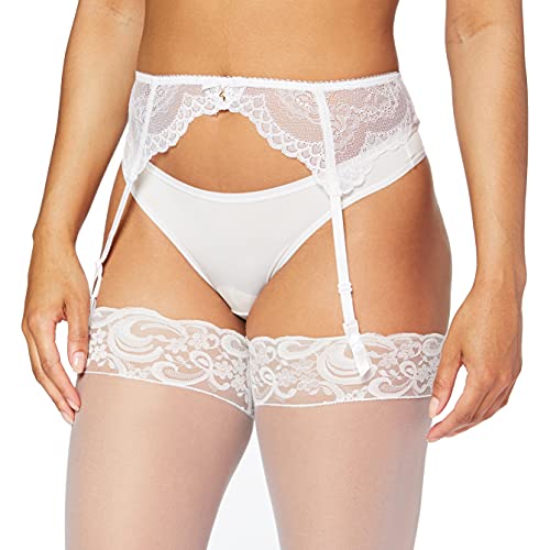 Gossard Damen Superboost Lace Suspender Gürtel, Halbtransparent, Weiß (White), X-Small (Herstellergröße: XS) von Gossard