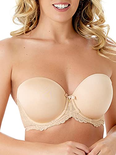 Gossard Damen Superboost Trägerloser Spitze BH, beige, 70G von Gossard