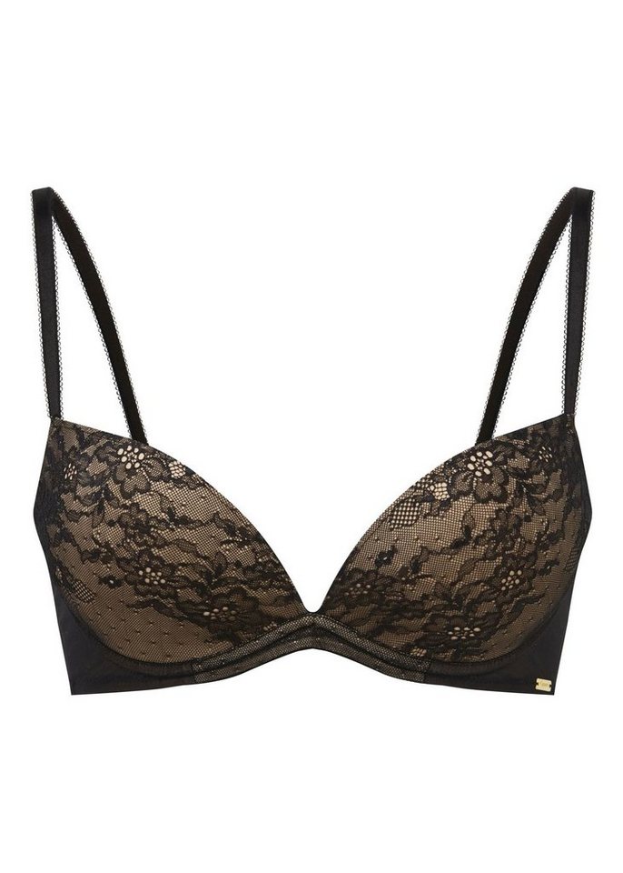 Gossard Dekolleté-BH Glossies Lace Push-Up BH Black 70 B (Push-Up, glatte Spitze) von Gossard