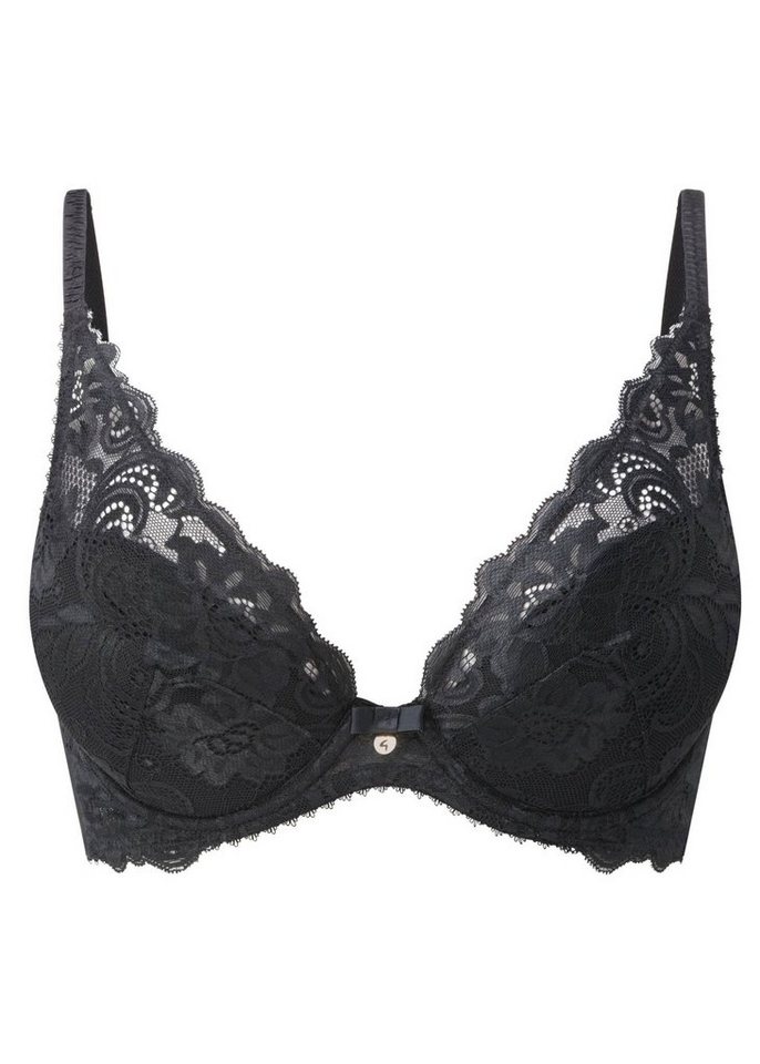 Gossard Dekolleté-BH Gypsy Tiefer "V" Push-Up BH Black 80 F (V-Push-Up BH, glatte Spitze) von Gossard