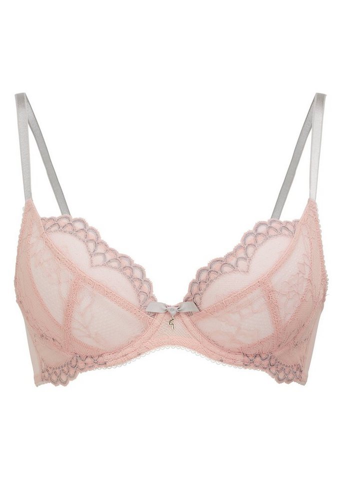 Gossard Dekolleté-BH Lace Natural Push-Up BH Balettpink/Silver 70 C (Balcony BH, Spitze/Netz) von Gossard