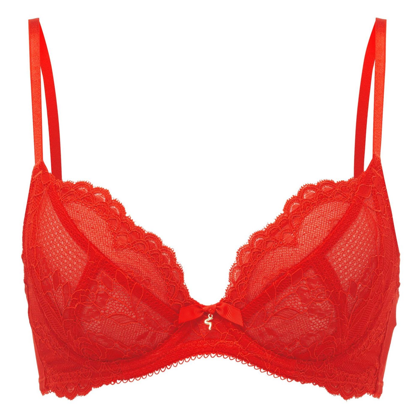 Gossard Dekolleté-BH Lace Natural Push-Up BH Chilli Red 65 I (Balcony BH, Spitze/Netz) von Gossard