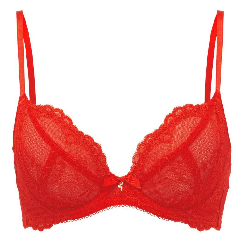 Gossard Dekolleté-BH Lace Natural Push-Up BH Chilli Red (Balcony BH, 1-tlg., Spitze/Netz) besonders tief Ausgeschnitten zaubert ein umwerfendes Deokolletee von Gossard