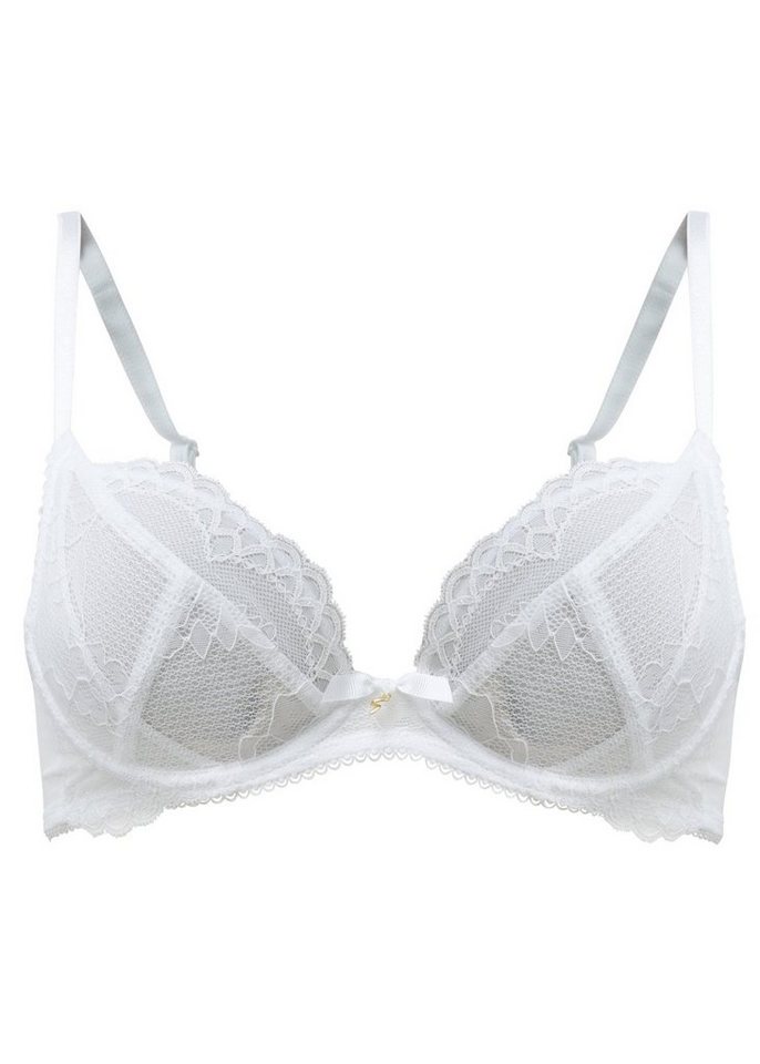 Gossard Dekolleté-BH Lace Natural Push-Up BH White (Balcony BH, 1-tlg., Spitze/Netz) besonders tief Ausgeschnitten zaubert ein umwerfendes Deokolletee von Gossard