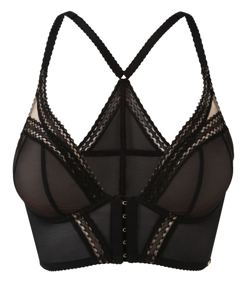 Gossard Longline-BH Sheer Seduction Longline BH mit Frontverschluss Black (Bustier, 1-tlg., Teilspitze) von Gossard