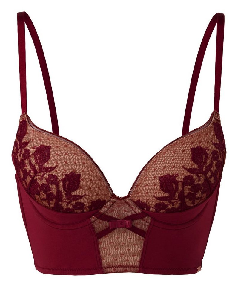 Gossard Longline-BH VIP Romanchic Push-Up Longline BH Bordeaux 70 B (Longline BH, 1-tlg., Teilspitze) von Gossard