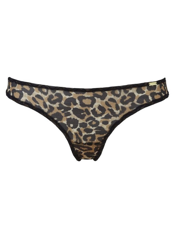 Gossard String Glossies Leopard String Animal Print XS (String, 11-St., glatt) von Gossard