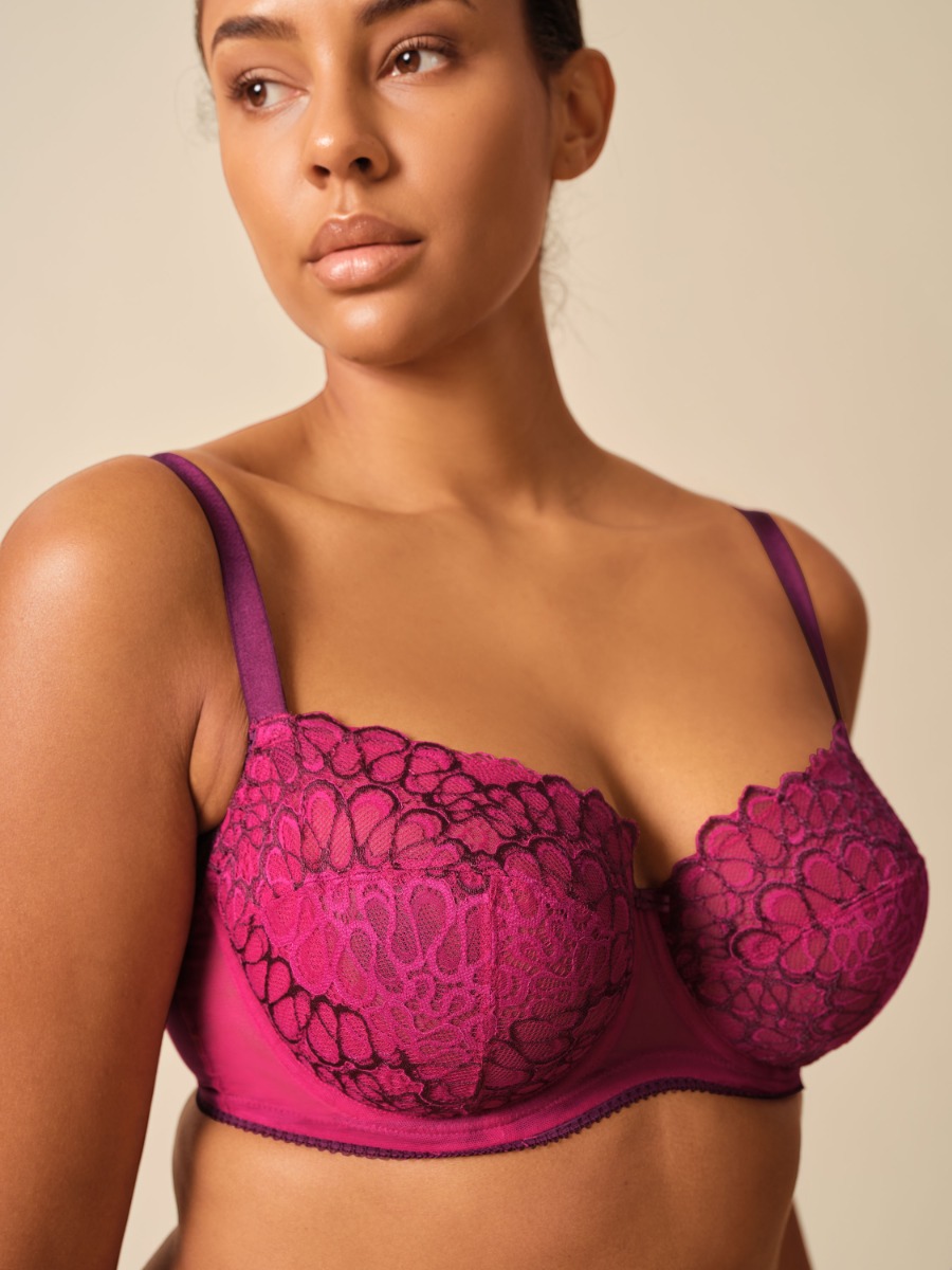 Swirl Non Padded Balcony Bra - Raspberry von Gossard