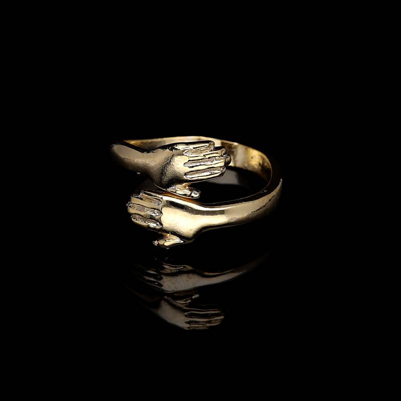 Freundschaftsring Umarmering , 18K Goldlegierung, Liebes Design, Hagu-Ring Als Geschenk von Gossare
