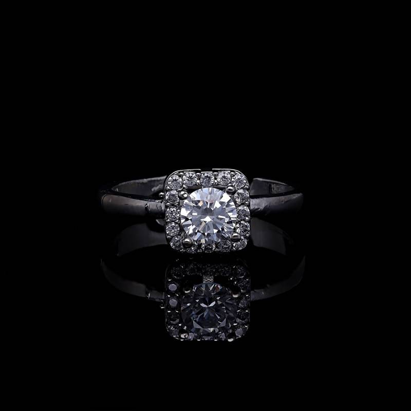 Zirkonia - Ring in Silber, Größenverstellbar Und Minimalistisch, Geschenk Für Damen Frauen von Gossare