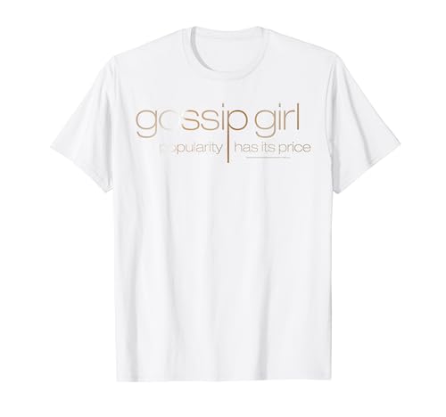 Klatsch Mädchen Gold-Logo T-Shirt von Gossip Girl