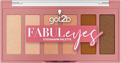 got2b Fabuleyes Lidschatten Palette No Basic B's mit hochpigmentierten Nudetönen, Eyeshadow Palette mit sechs Farben und veganer Formel, 9 g von got2b