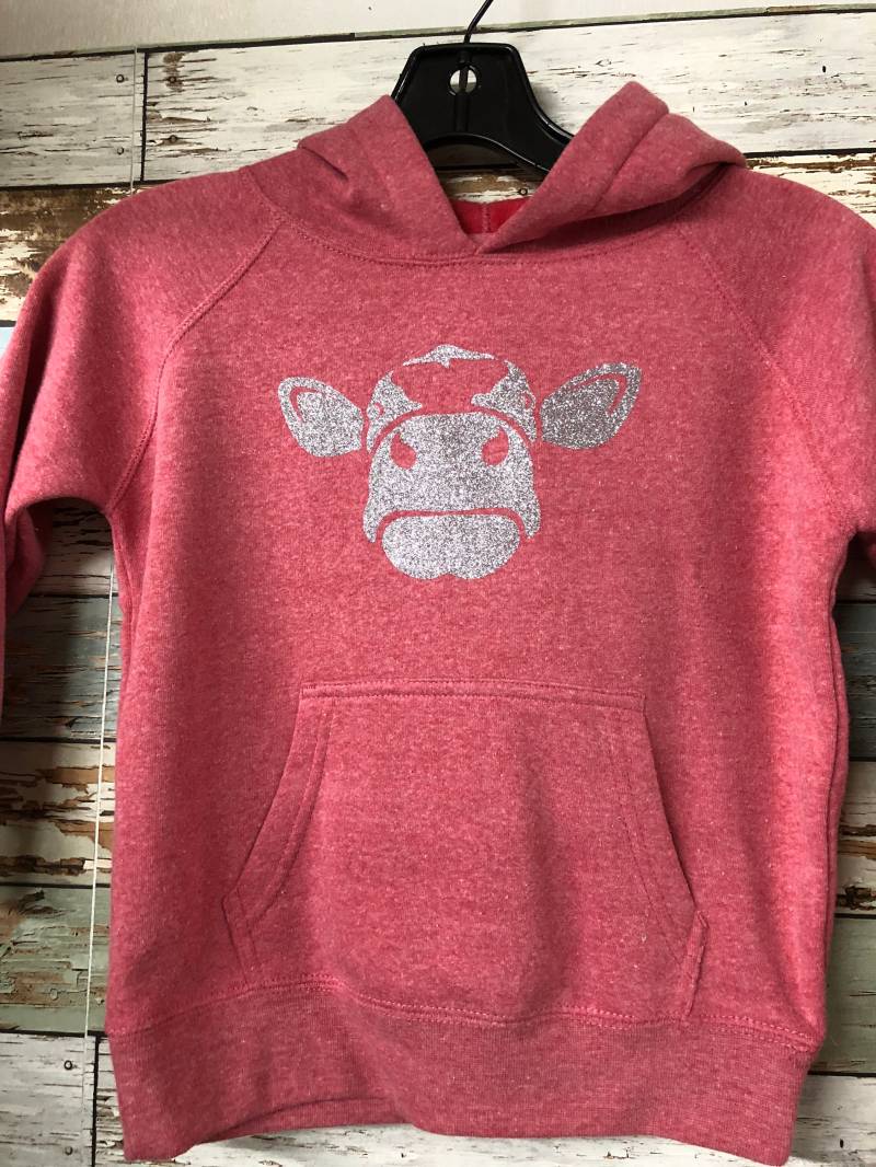 Glitzer-Kuh-Kopf-Hoodie von GotGear4U