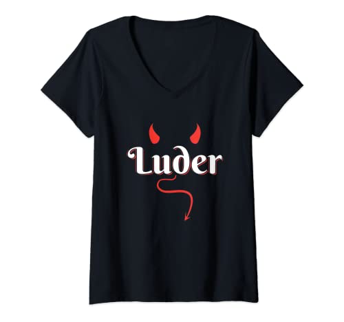 Damen Gothic Sarkasmus Unartig Teufelchen Böses Mädchen Luder T-Shirt mit V-Ausschnitt Damen Gothic Sarkasmus Unartig Teufelchen Böses Mädchen Luder T-Shirt mit V-Ausschnitt von Goth Designs Böses Mädchen & Luder