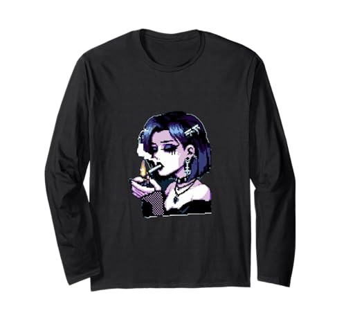 Smoking Goth Girl//Pixel Goth Babe//Nostalgisches Bootleg Langarmshirt Smoking Goth Girl//Pixel Goth Babe//Nostalgisches Bootleg Langarmshirt von Goth Girls