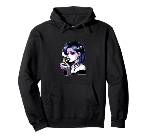 Smoking Goth Girl//Pixel Goth Babe//Nostalgisches Bootleg Pullover Hoodie Smoking Goth Girl//Pixel Goth Babe//Nostalgisches Bootleg Pullover Hoodie von Goth Girls