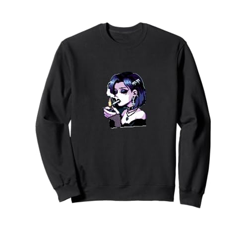 Smoking Goth Girl//Pixel Goth Babe//Nostalgisches Bootleg Sweatshirt Smoking Goth Girl//Pixel Goth Babe//Nostalgisches Bootleg Sweatshirt von Goth Girls