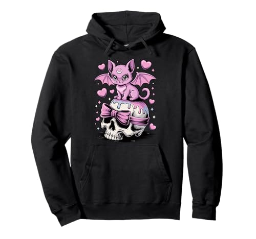 Kawaii Pastel Goth Cute Creepy Cat Bat Skeleton Men Women Pullover Hoodie Kawaii Pastel Goth Cute Creepy Cat Bat Skeleton Men Women Pullover Hoodie von Goth Kawaii Pastel Colors Animals Style Gothic Tee