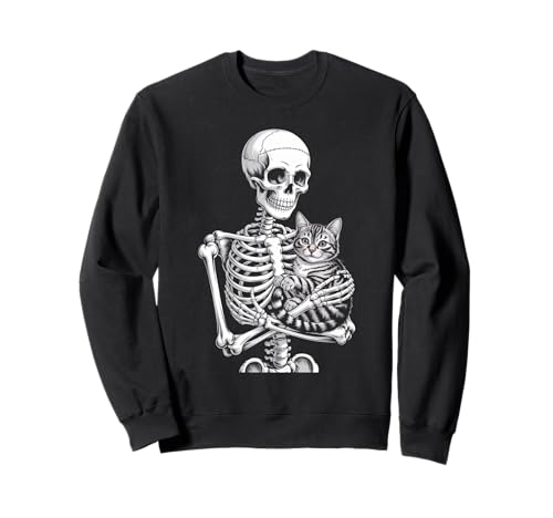 Lustiger Spruch Skelett liebt Katze bis zum Tod Frauen Männer Sweatshirt Lustiger Spruch Skelett liebt Katze bis zum Tod Frauen Männer Sweatshirt von Goth Pet Owner Creepy Cute Bones Feline Spirit