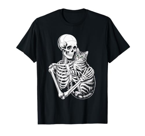 Lustiger Spruch Skelett liebt Katze bis zum Tod Frauen Männer T-Shirt Lustiger Spruch Skelett liebt Katze bis zum Tod Frauen Männer T-Shirt von Goth Pet Owner Creepy Cute Bones Feline Spirit