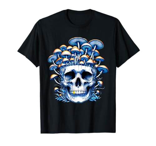 Goth Cottagecore Totenkopf Pilz Dunkel Boho Herren Damen Vintage T-Shirt von Goth Skull Mushroom Men Women Dark Cottagecore Art