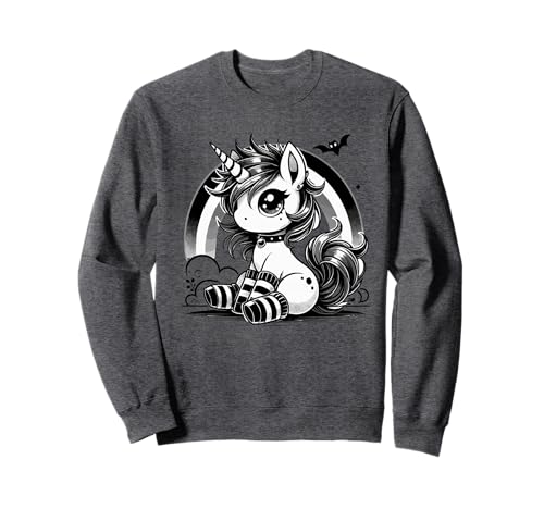 Gothic Unicorn Goth Girl Emo Punk Cute Kawaii Pastel Goth Sweatshirt Gothic Unicorn Goth Girl Emo Punk Cute Kawaii Pastel Goth Sweatshirt von Goth Unicorn Designs