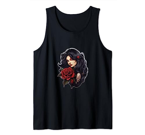 Gothic Frau Goth Mädchen Rote Rosen Dunkel Emo Wicca Okkult Tank Top Gothic Frau Goth Mädchen Rote Rosen Dunkel Emo Wicca Okkult Tank Top von Goth Women Gothic Halloween Costume