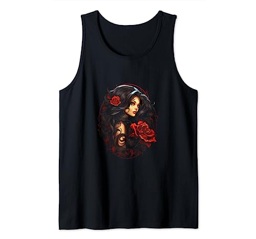 Gothic Frau Goth Mädchen Rote Rosen Dunkel Emo Wicca Okkult Tank Top Gothic Frau Goth Mädchen Rote Rosen Dunkel Emo Wicca Okkult Tank Top von Goth Women Gothic Halloween Costume