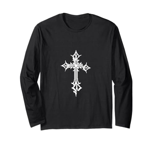 Alt Aesthetic Grunge Cross Gothic Emo Goth E-Girl Langarmshirt von Goth and Emo Aesthetic Designs
