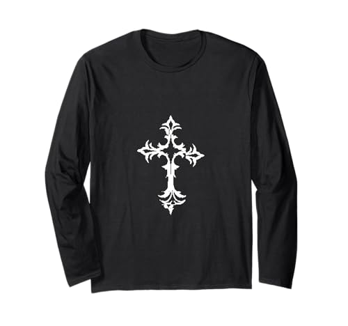 Alt Aesthetic Grunge Cross Gothic Emo Goth E-Girl Langarmshirt von Goth and Emo Aesthetic Designs