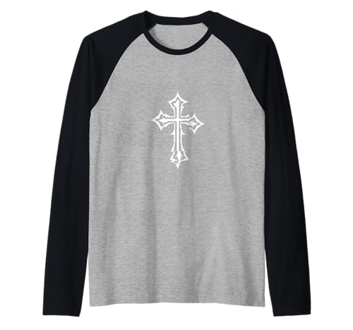Alt Aesthetic Grunge Cross Gothic Emo Goth E-Girl Raglan von Goth and Emo Aesthetic Designs