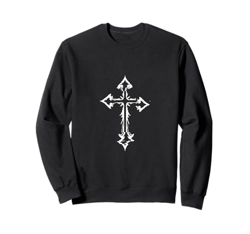 Alt Aesthetic Grunge Cross Gothic Emo Goth E-Girl Sweatshirt von Goth and Emo Aesthetic Designs