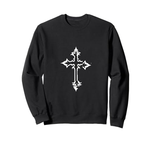 Alt Aesthetic Grunge Cross Gothic Emo Goth E-Girl Sweatshirt von Goth and Emo Aesthetic Designs