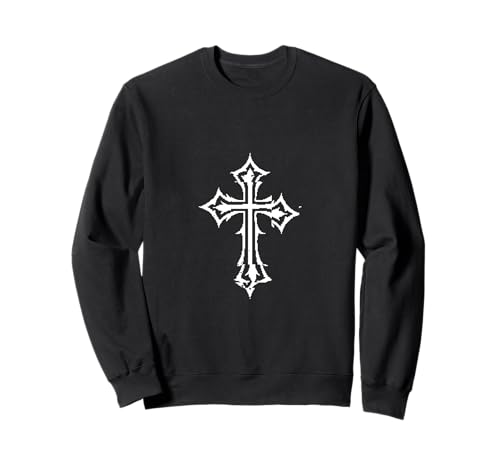Alt Aesthetic Grunge Cross Gothic Emo Goth E-Girl Sweatshirt von Goth and Emo Aesthetic Designs